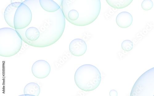 Light blue colored background with purple bubbles. Wallpaper, texture purple balloons. 3D illustration