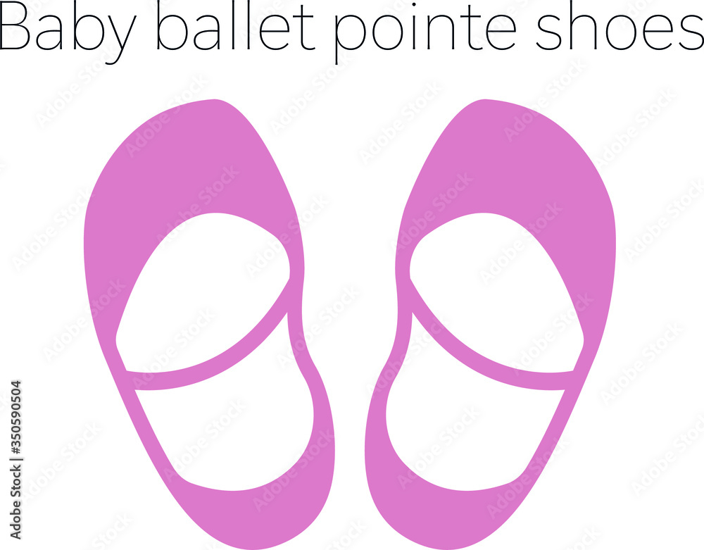 Baby ballet pointe shoes vector