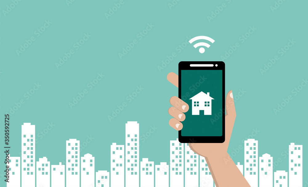 mano, telefono, casa, immobiliare, smartphone, internet