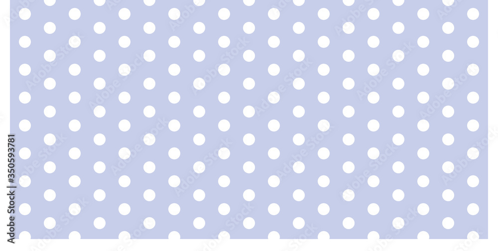 Abstract retro polka dots pattern on periwinkle (crayola) background.