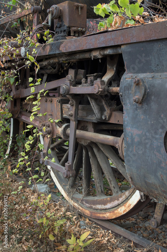 Wallpaper Mural Wheels Of An Old Steam Locomotive Torontodigital.ca