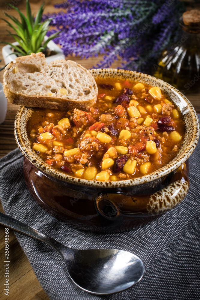 Fototapeta premium Mexican chili con carne.