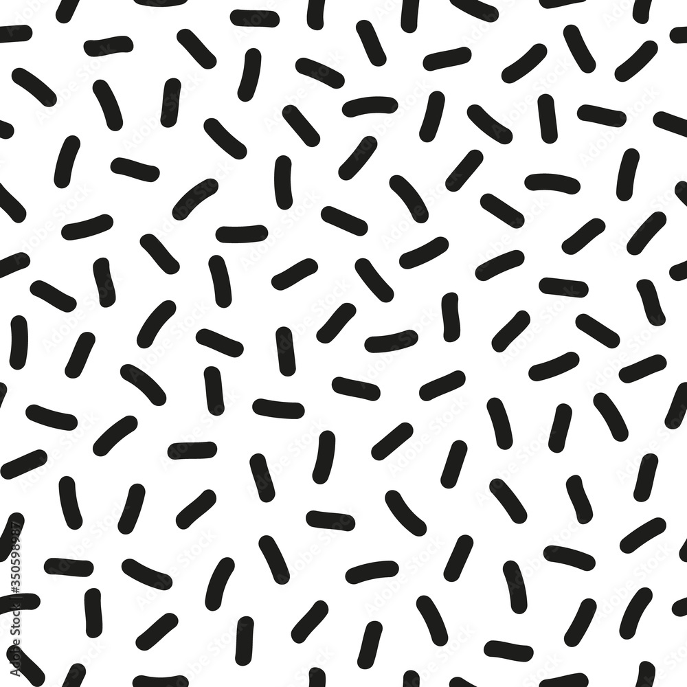 Scattered Line Shapes. Black and white texture Scattered Line Shapes. Black and white texture