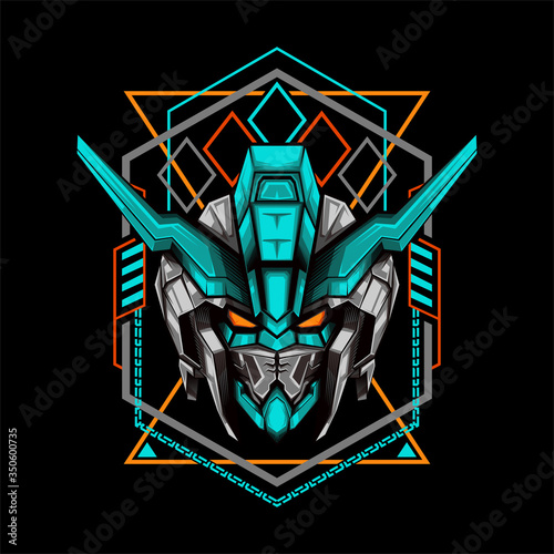 The White Blue Antlers Robot illustration