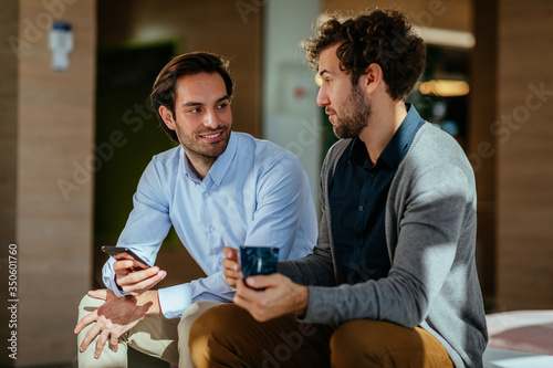 Business people relaxing