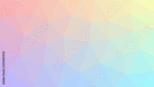 Creative abstract background in triangular polygon in colorful rainbow pastel color 