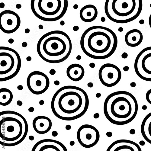 seamless pattern with ink circle