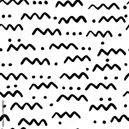 Seamless pattern with scribble dots