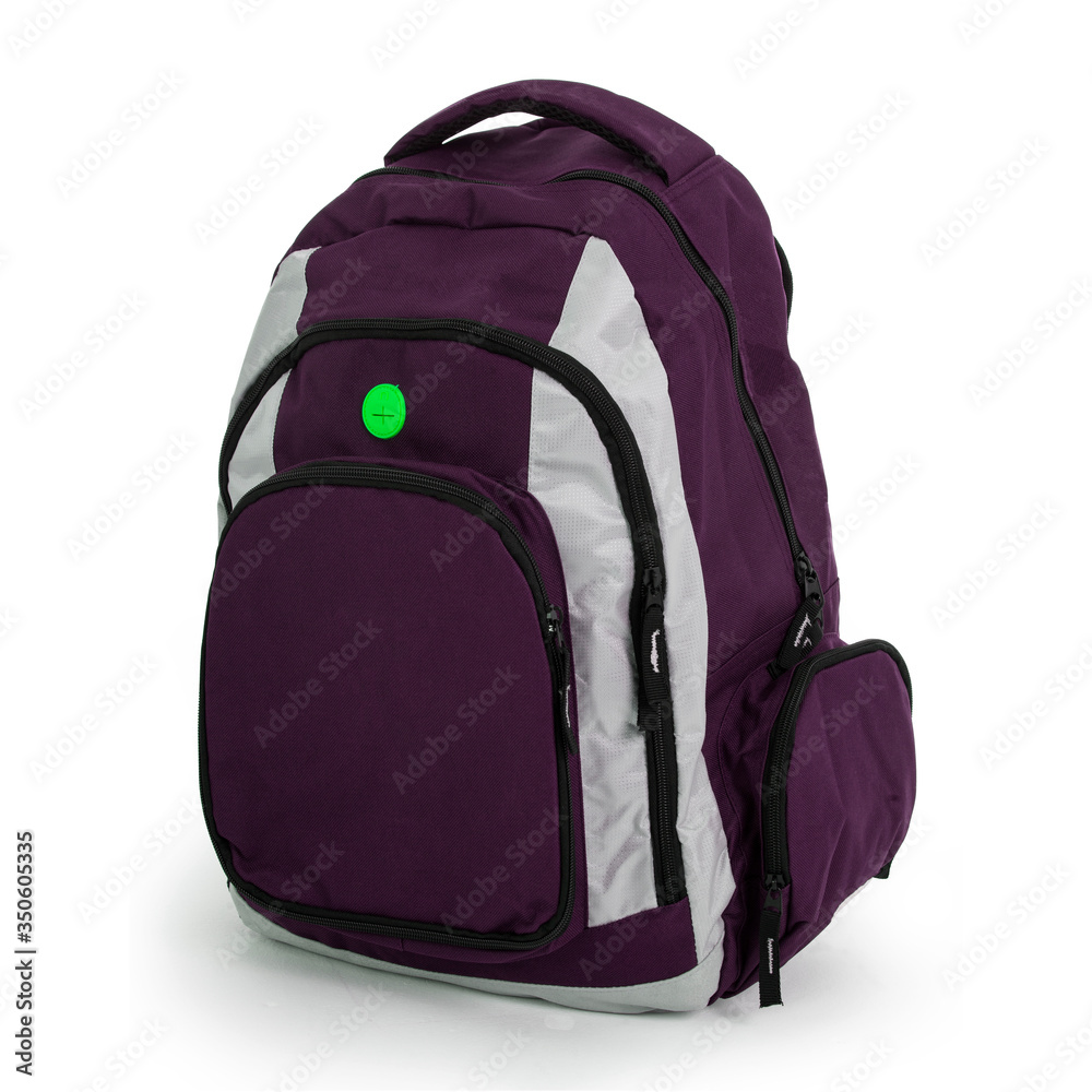 Fototapeta premium different color of back pack isolated on white 