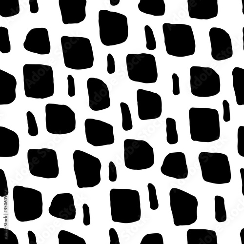 Grunge spots. Black doodles outline on white