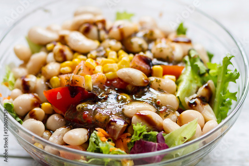 White beans healthy and nutritious salad