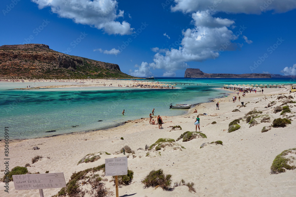 Le lagon de Balos situé à l'ouest de la Crète