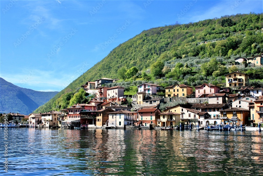 Monte Isola, Lake Iseo, Italy on a sunny summer day