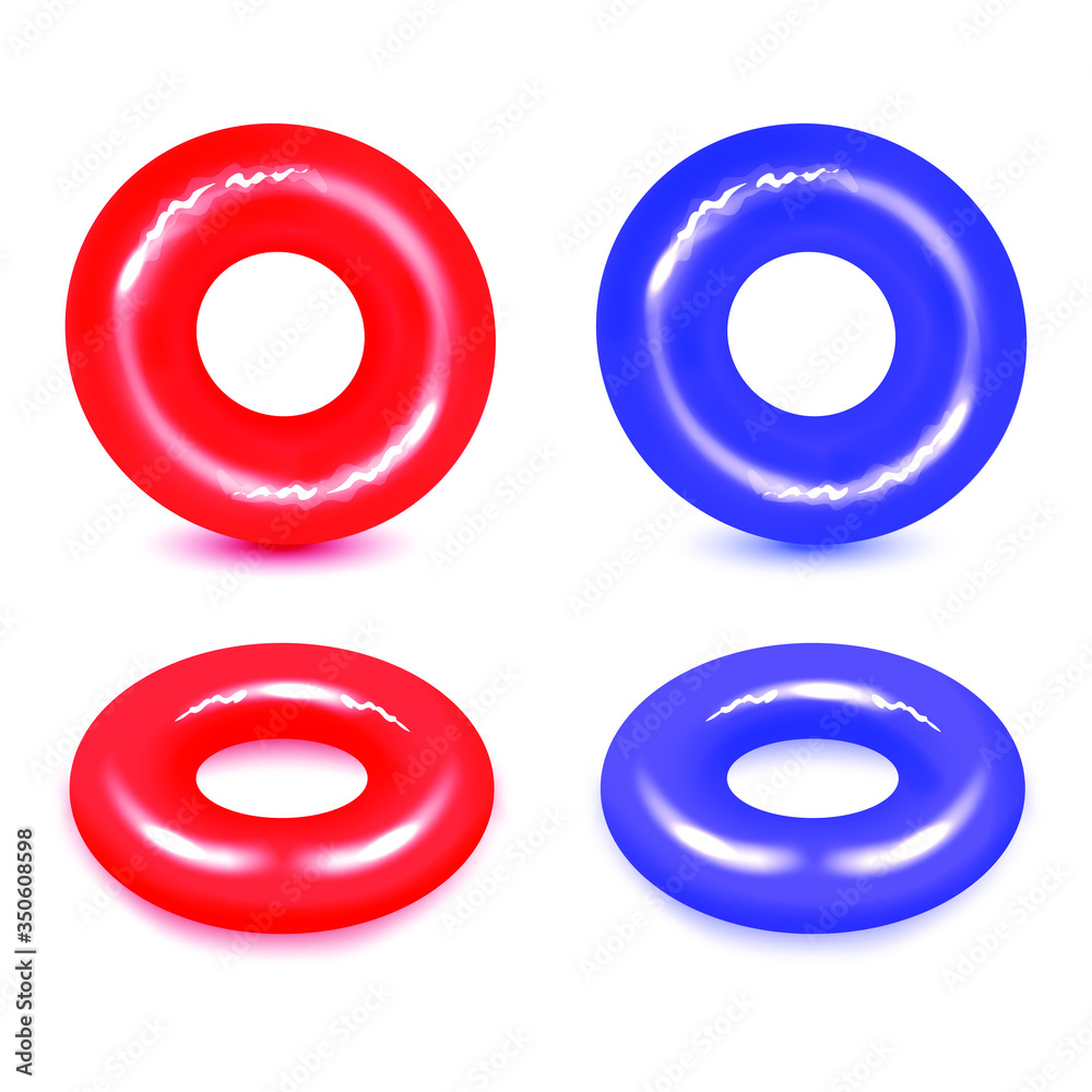 Swim rings on white background. Inflatable rubber toy for water and beach or trip safety.
Life saving floating lifebuoy for beach or ship, rescue belt for saving people. Vector illustration. Swim rings on white background. Inflatable rubber toy for water and beach or trip safety.
Life saving floating lifebuoy for beach or ship, rescue belt for saving people. Vector illustration.