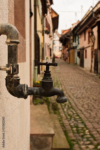 Detail of water tap on Alsace