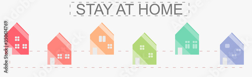 Stop covid-19 stay at home Sign & Symbol.Pandemic Lockdown concept coronavirus COVID-19.	
