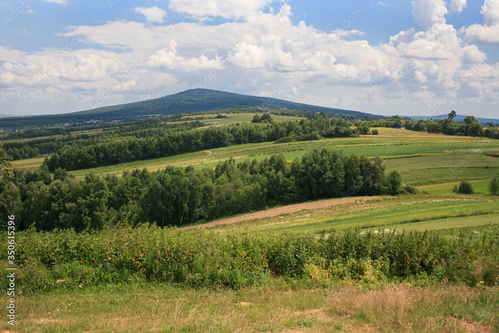 Landscape of the Świętokrzyskie Mountains - view of Łysica