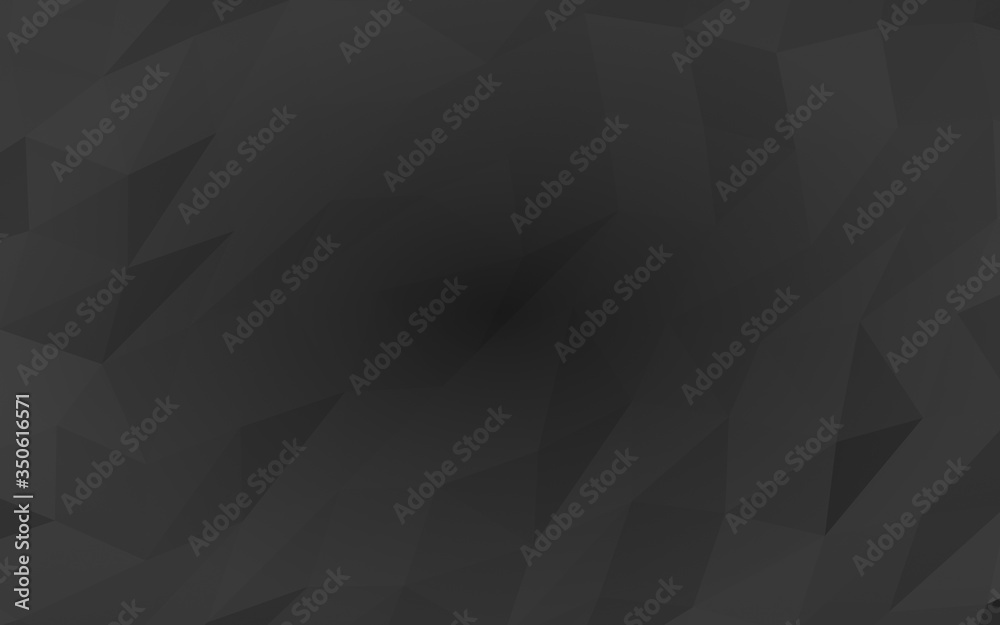 Black abstract background. Lowpoly backdrop. Gloomy crumpled paper. 3D illustration Black abstract background. Lowpoly backdrop. Gloomy crumpled paper. 3D illustration