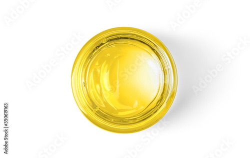 Jar with yellow body cream