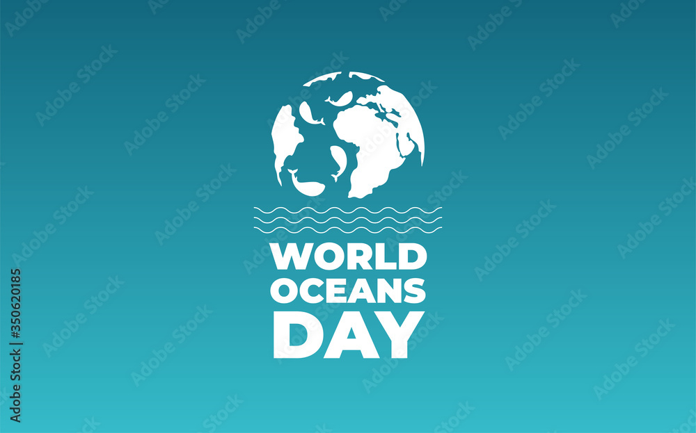 world oceans day. planet with whales. Background of world ocean day vector illustration world oceans day. planet with whales. Background of world ocean day vector illustration