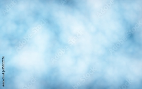 Background of abstract white color smoke isolated on blue color background. The wall of white fog. 3D illustration