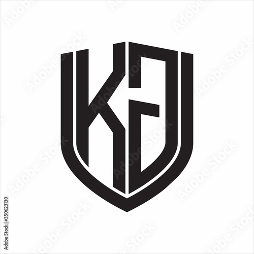 KG Logo monogram with emblem shield design isolated on white background