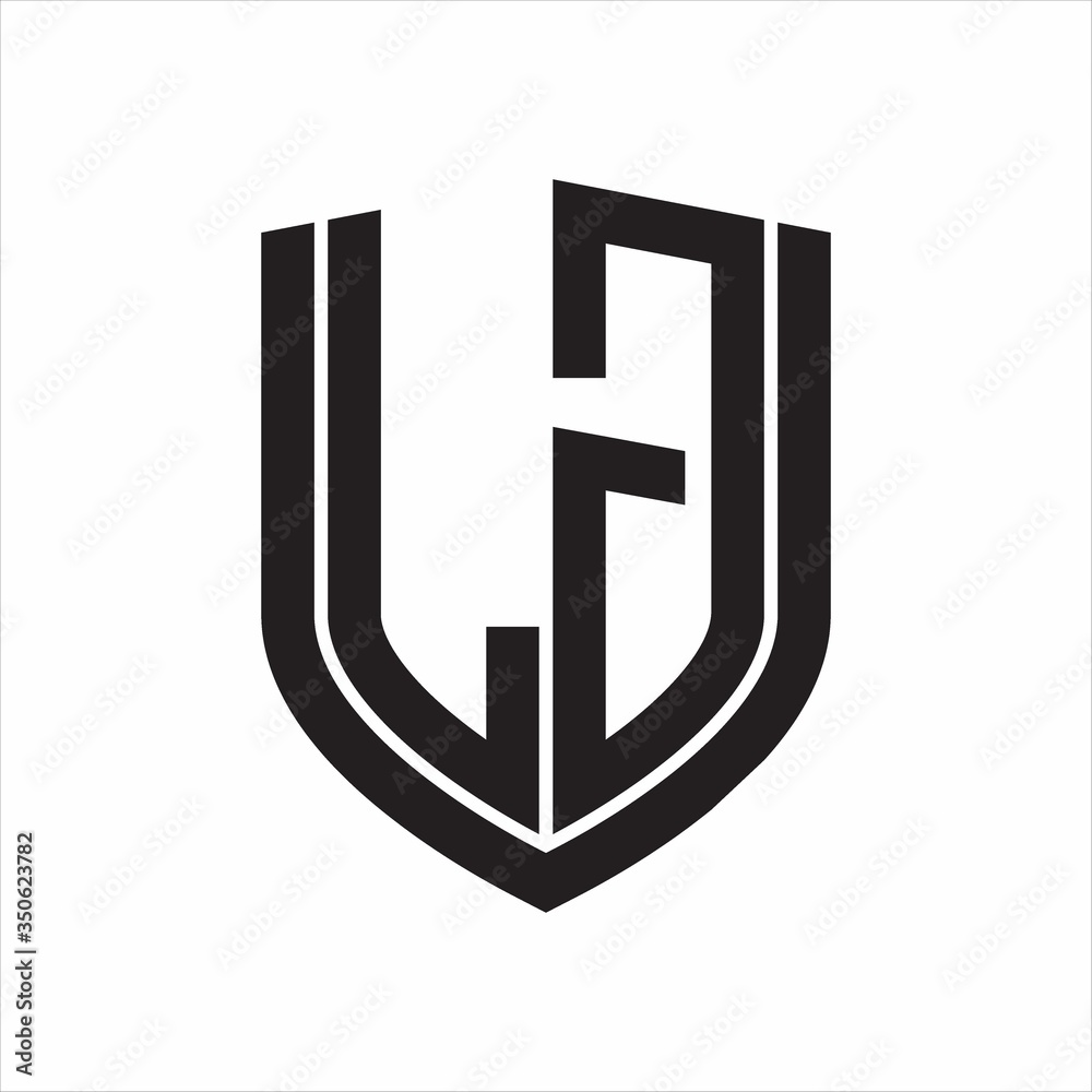 LG Logo monogram with emblem shield design isolated on white background LG Logo monogram with emblem shield design isolated on white background