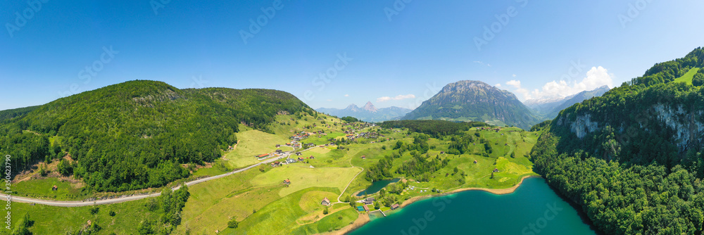 Village Seelisberg. Brandegg mountain (1108 m). Switzerland