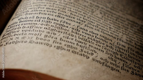 Very old book, close up
