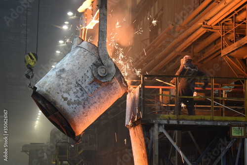 steelworker at work in a factory