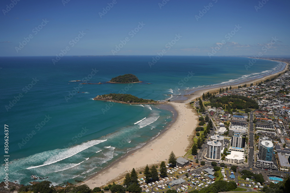 beautiful view of the tauranga with ocean and city beautiful view of the tauranga with ocean and city