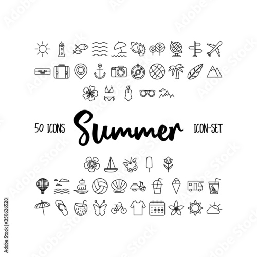 Sommer - Icon-Set mit 50 Icons
