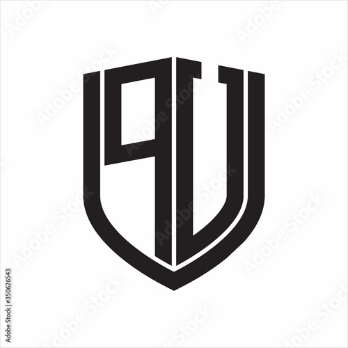 Free Download PV Logo monogram with emblem shield design isolated on white background - GFXLoad