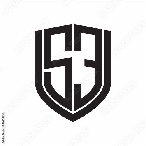 Free Download SE Logo monogram with emblem shield design isolated on white background - GFXLoad