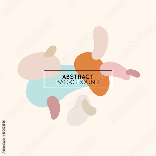 Abstract social media banner template with minimal abstract shapes - vector background in trenty pastel colors. photo