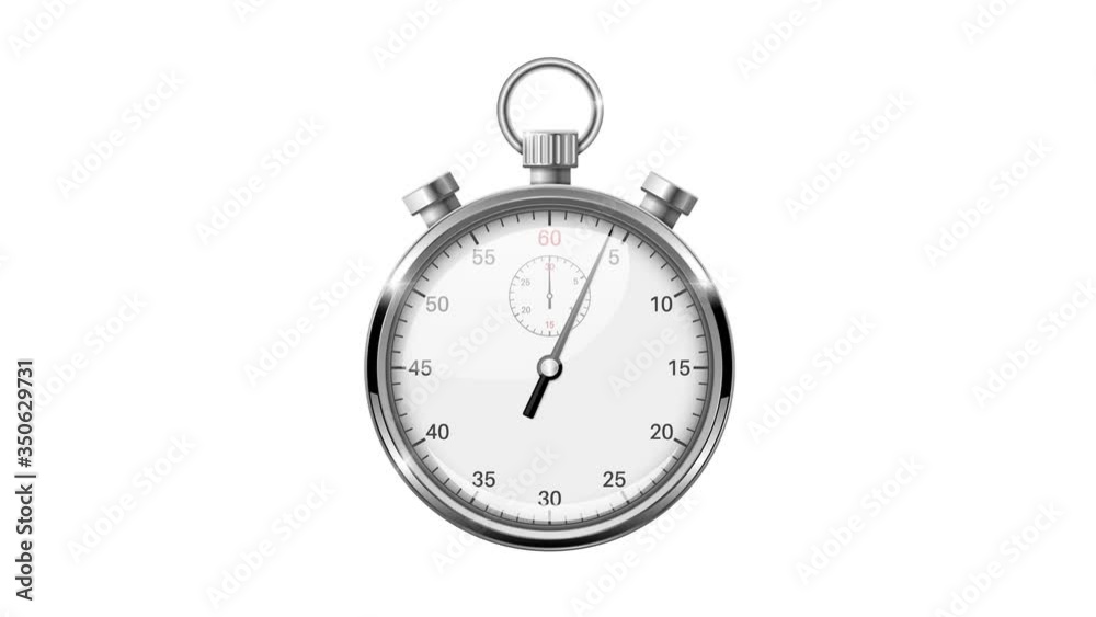 Stop watch. 30 seconds time. Animated 4k video Stop watch. 30 seconds time. Animated 4k video