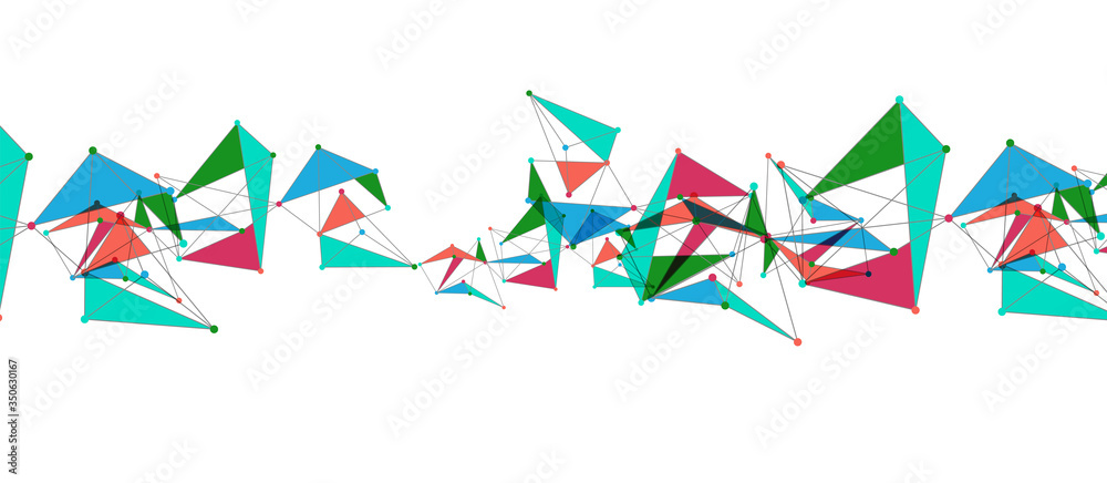 Line points connections, triangular technology design. Abstract geometric background Line points connections, triangular technology design. Abstract geometric background
