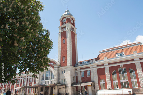 VARNA, BULGARIA - MAY 11, 2015: Railway station, Varna, Bulgaria