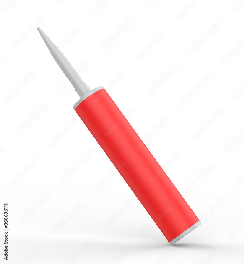 Blank industrial adhesives silicone sealant glue for branding and mock up design. 3d render illustration. Blank industrial adhesives silicone sealant glue for branding and mock up design. 3d render illustration.