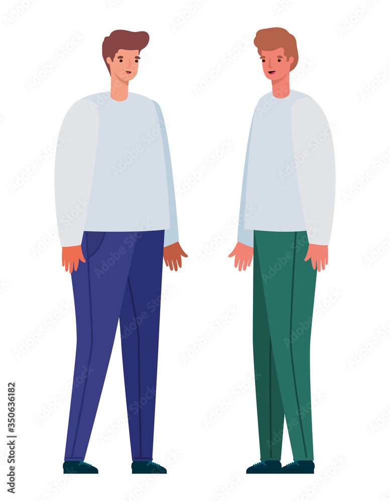 Men avatars cartoons vector design Men avatars cartoons vector design