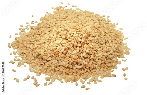 Sesame seeds isolated on white background photo