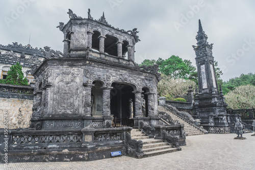 Khai Dinh Tomb emperor in Hue, Vietnam. A UNESCO World Heritage Site. Hue, Vietnam 