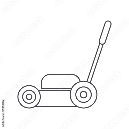 Lawnmower icon. Garden symbol modern simple vector icon