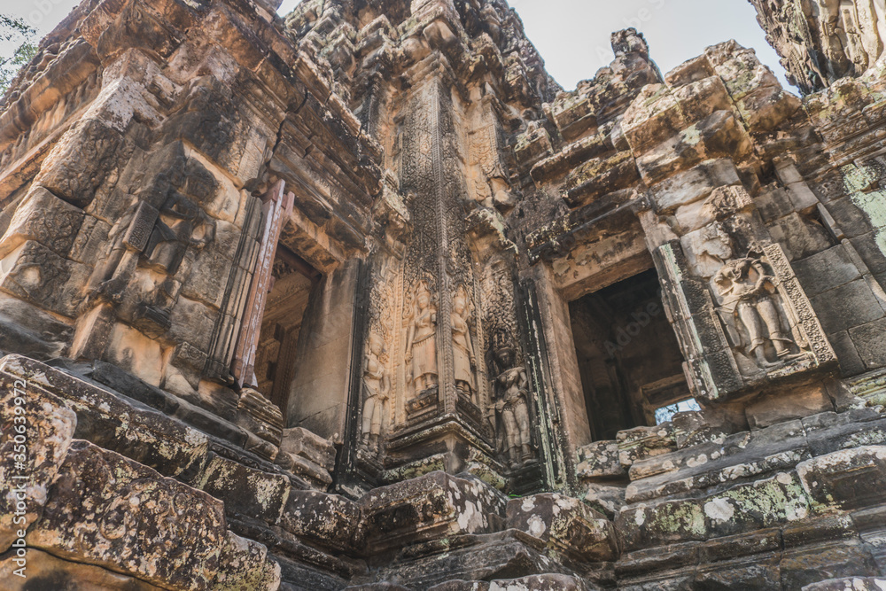 Ancient Angkor Wat Ruins Panorama. Thommanon Temple. Siem Reap, Cambodia Ancient Angkor Wat Ruins Panorama. Thommanon Temple. Siem Reap, Cambodia