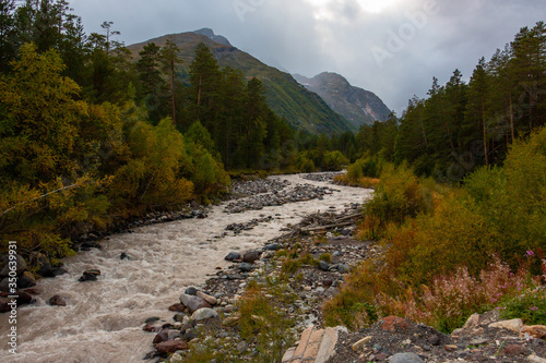 photo of mountains in Dombai Russia