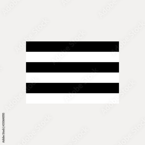 Straight flag symbol vector icon. LGBTQ symbol Isolated on white background