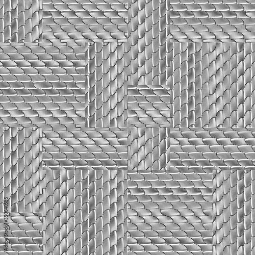 Pattern with wavy black segments