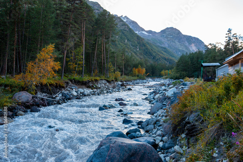 photo of mountains in Dombai Russia