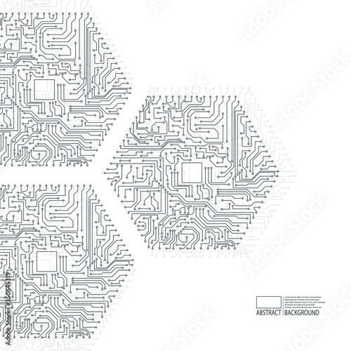 Abstract background of electronic board. Motherboard. vector computing and science, connect and internet concept. Information and data storage, communication