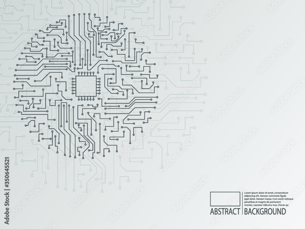 Abstract background of electronic board. Motherboard Connect Vector
